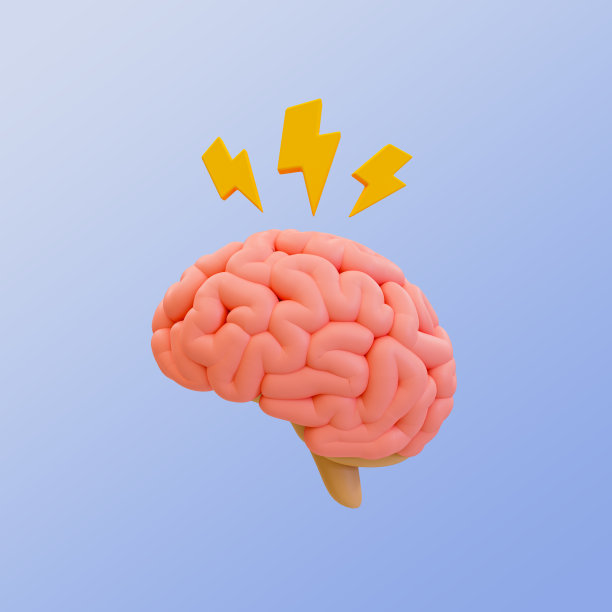 3d最小问题解决概念。创新的标志。学习的象征。带有闪电图标的灯泡。3 d演示。图片下载