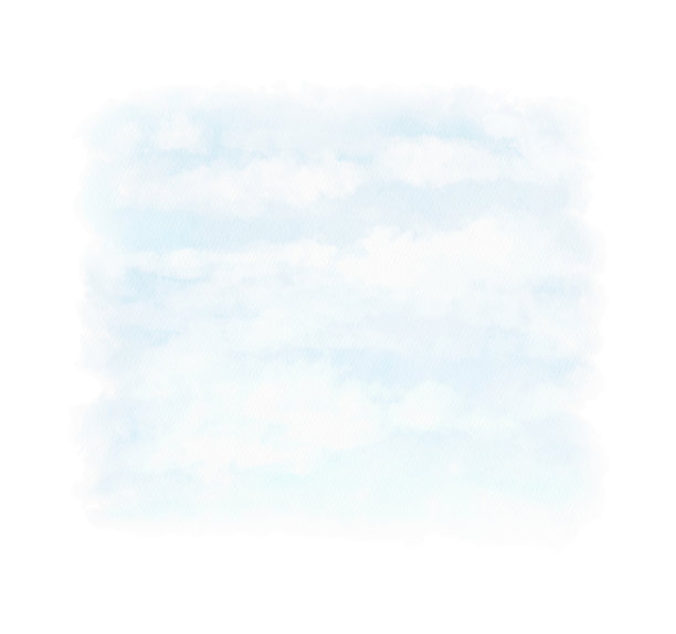 水彩画蓝天白云图片下载