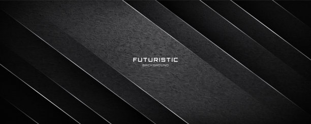 三维黑色科技抽象背景重叠层在黑暗空间与切割效果装饰。现代平面设计元素对角线风格。粗略切割形状的概念为网页横幅，传单，卡片，或小册子封面图片下载