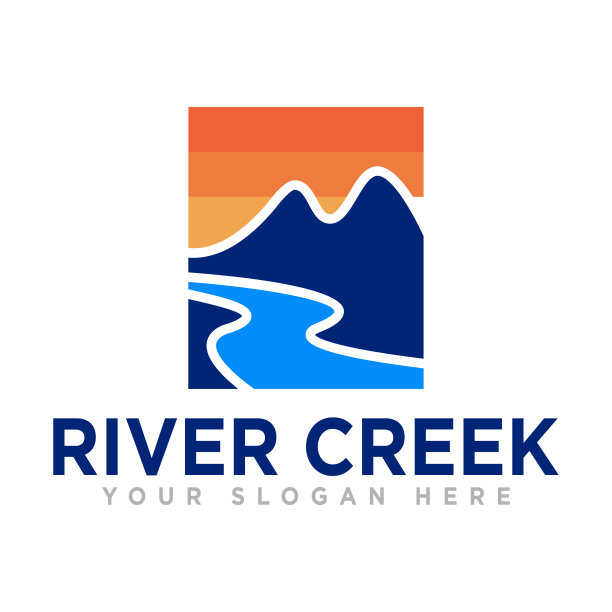 河溪设计插图图片下载