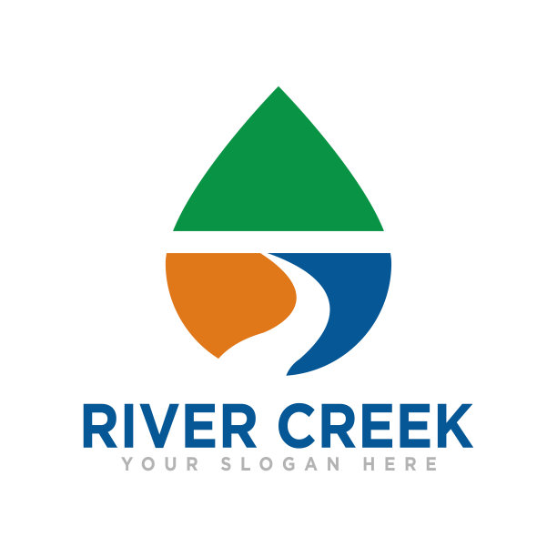 河溪设计插图图片下载