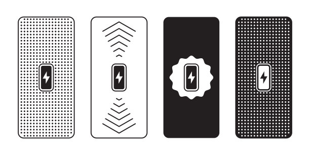 快速充电符号。无线充电器的地方。电话费用。矢量可缩放图形图片下载