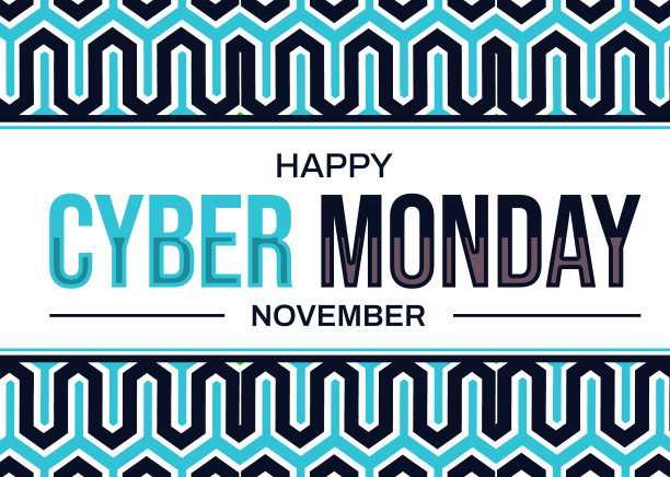 网络星期一壁纸与现代的边界设计。排版海报设计。现代抽象网络星期一背景图片下载