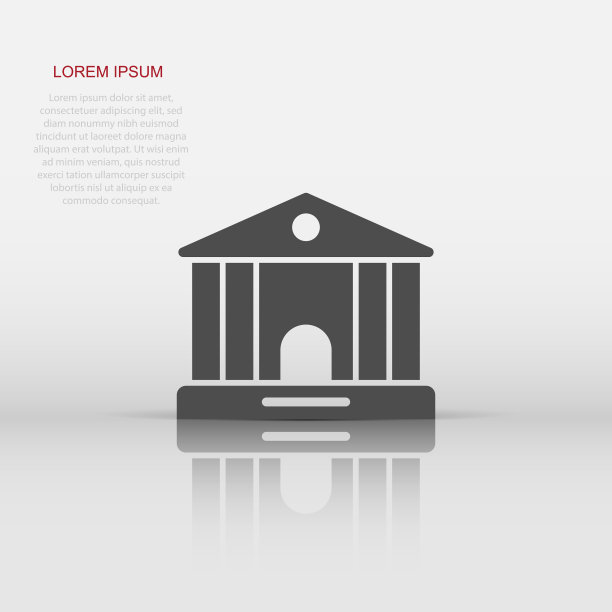 建筑图标在平面风格的城市摩天大楼图片下载