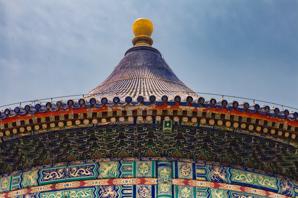 中国北京天坛的经典建筑外观图片下载