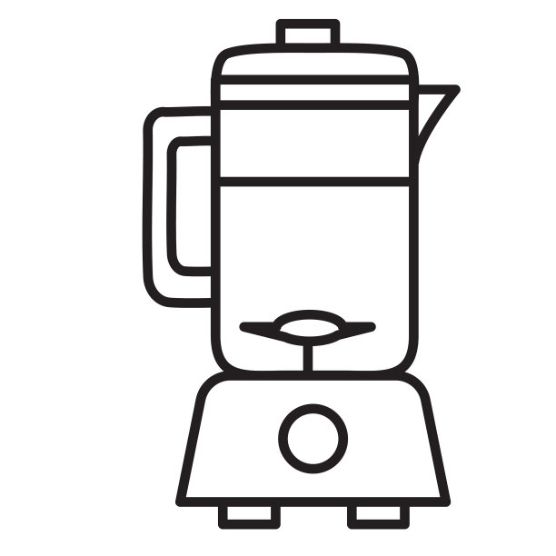 必不可少的餐厅酒吧图标饮料搅拌机搅拌机概念细线风格-可编辑的笔画图片下载