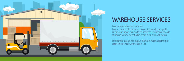 仓储及运输服务旗帜图片下载