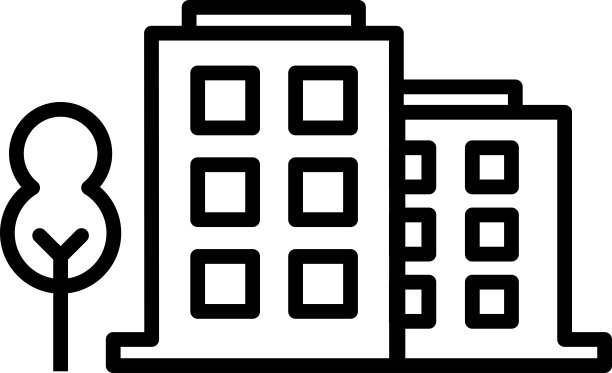 写字楼图标公寓矢量图片下载