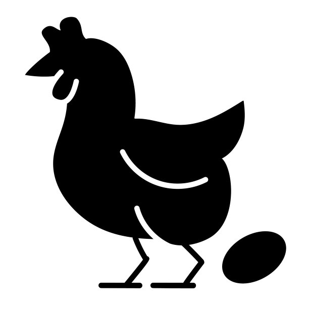 现代农场和农业鸡蛋生产的图标概念图片下载