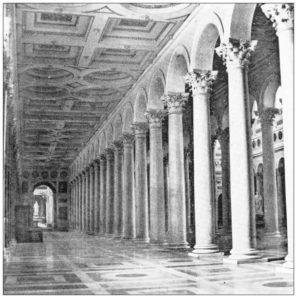 罗马古玩旅行摄影:圣保罗大教堂外的墙壁(Basilica di San Paolo fuori le mura)图片下载