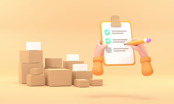 卡通手信使的特写和手写在剪贴板上图片下载