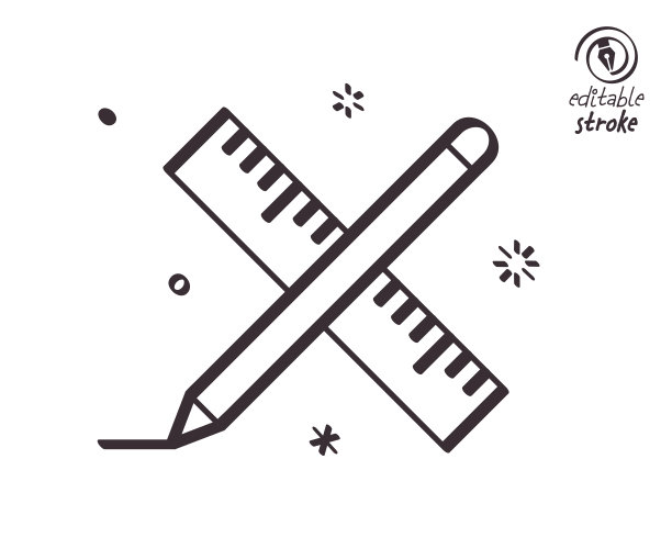 学校作业有趣的线条插图图片下载