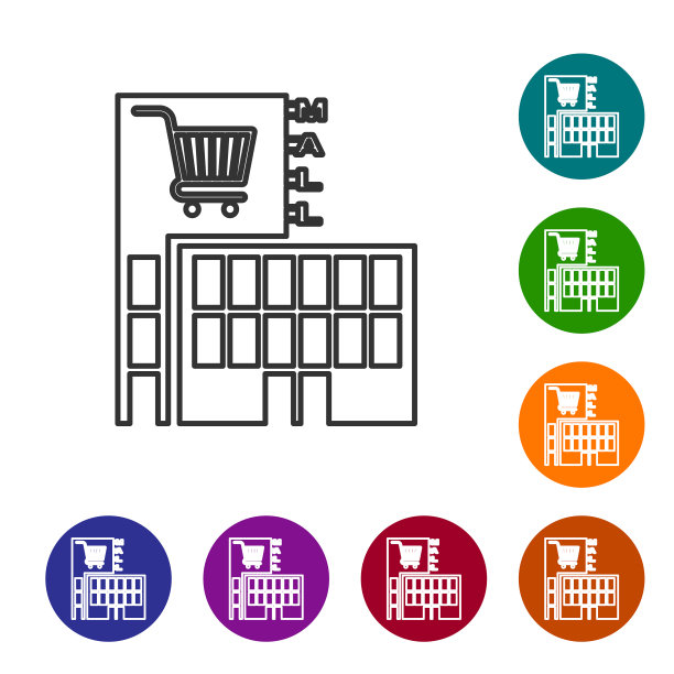 灰色线商场或超市大楼图片下载