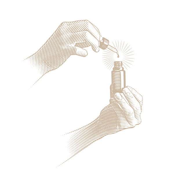 女人的手使用CBD油瓶和吸管图片下载