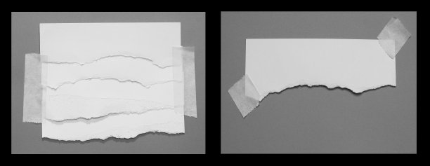 撕破的纸用胶带粘住图片下载