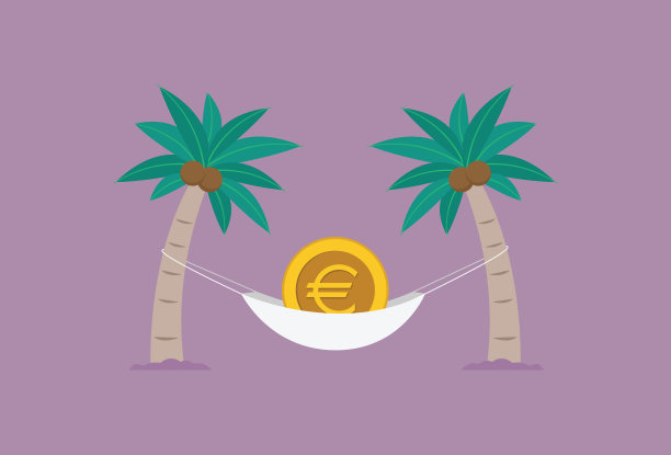 沙滩上的欧元货币为欧元货币概念图片下载