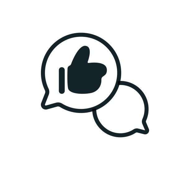 语音气泡上的大拇指图标图片下载