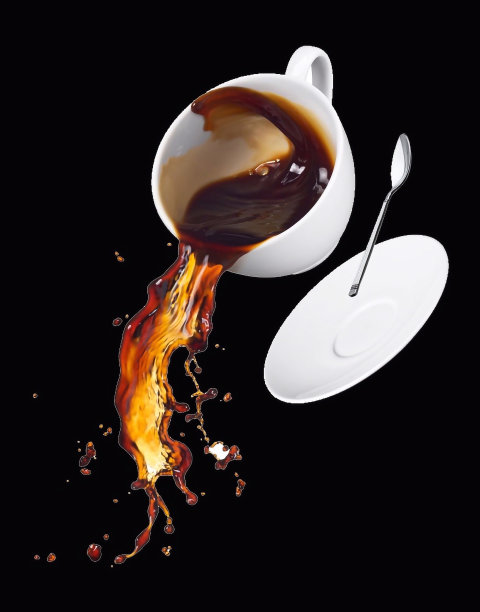 洒了咖啡图片下载