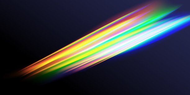 水晶和珠宝，棱镜，眩光。彩虹发光闪闪矢量集。逼真的钻石反射，彩虹光光学效果。镜头彩色折射矢量集。彩色光学彩虹灯。图片下载