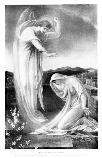 在弗雷德里克·希尔兹的《宗教艺术》中，安吉尔告诉玛丽她怀了耶稣图片下载