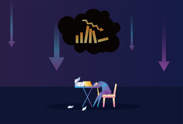 股票下跌使商人精神崩溃图片下载