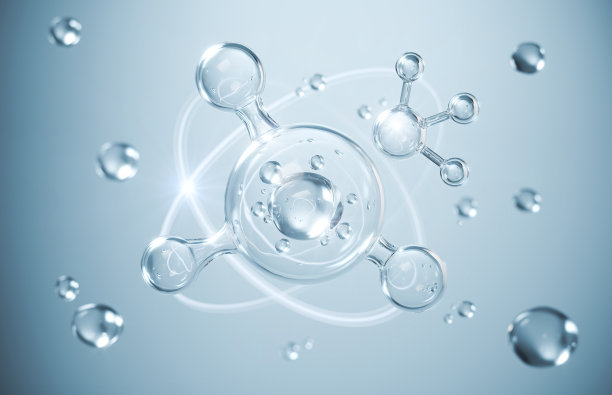 化妆品保湿水分子，化妆品精华液，液体泡泡。图片下载