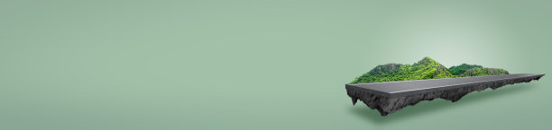 夏日的乡间小路和绿树。3d插画，一片与世隔绝的绿色土地，创意旅行和旅游的越野设计树。副本的空间。图片下载