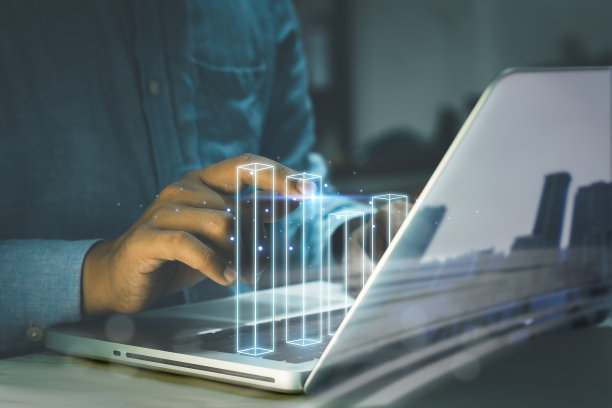 商业人士在台式笔记本电脑上制定商业计划，为销售、服务和生产制定商业模式，并根据成本和收入价值从主要投资者那里制定预算。图片下载