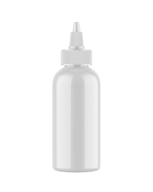 空白白色药用塑料滴管瓶上隔离白色。图片下载