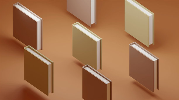 堆栈的书籍3D插图渲染图片下载