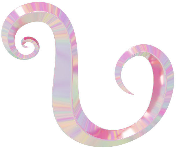 三维金属铬彩虹抽象形状插图。流体设计元素全息液体3D形状。抽象背景3d渲染。图片下载