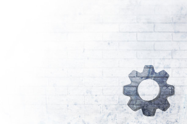 一个机器车轮涂鸦在垃圾纹理照明明亮水平垃圾砖墙白色背景褪色的背景适合劳工或工程师日的海报图片下载