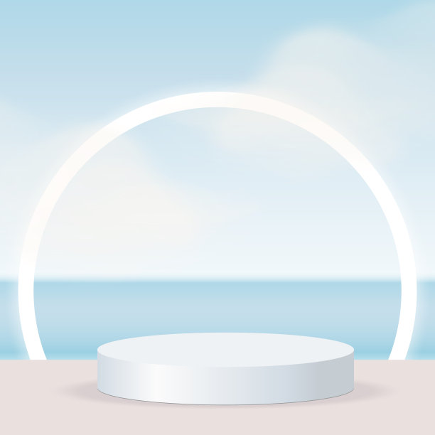 3d背景产品最小的讲台场景与几何平台。图片下载