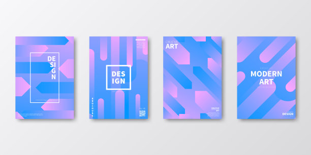 宣传册模板排版，蓝色封面设计，商业年报，传单，杂志图片下载