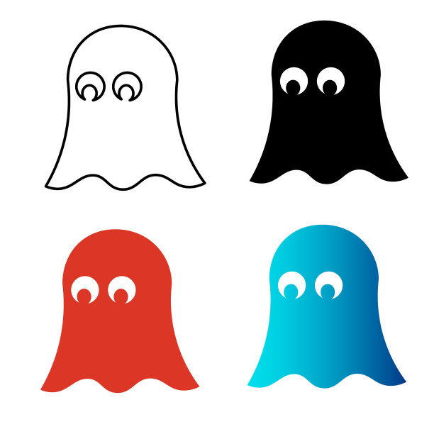 抽象鬼情感剪影插图图片下载