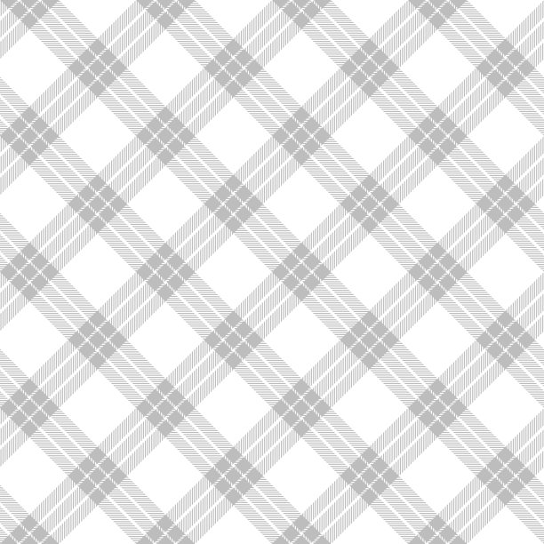 格子呢无缝图案，白色和灰色。图片下载
