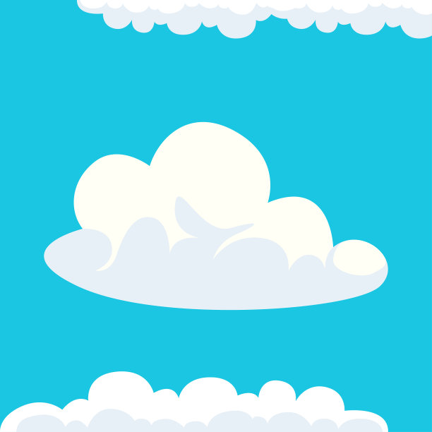 一组形状各异的云的插图设计图片下载