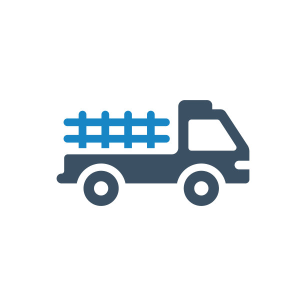 皮卡图标或卡车拖拉机图标图片下载