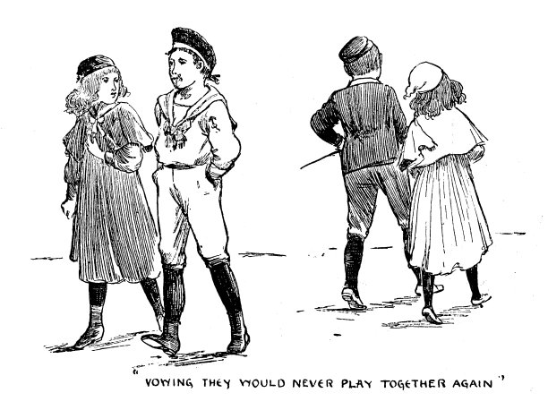 古玩儿童书插图:儿童打架图片下载