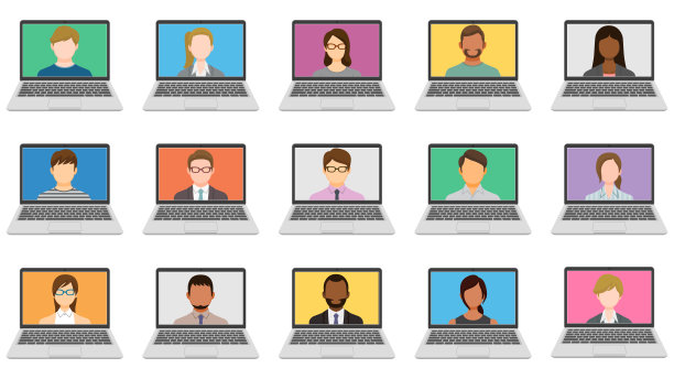 视频会议图标集图片下载