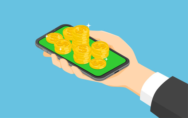 等距智能手机和硬币图片下载