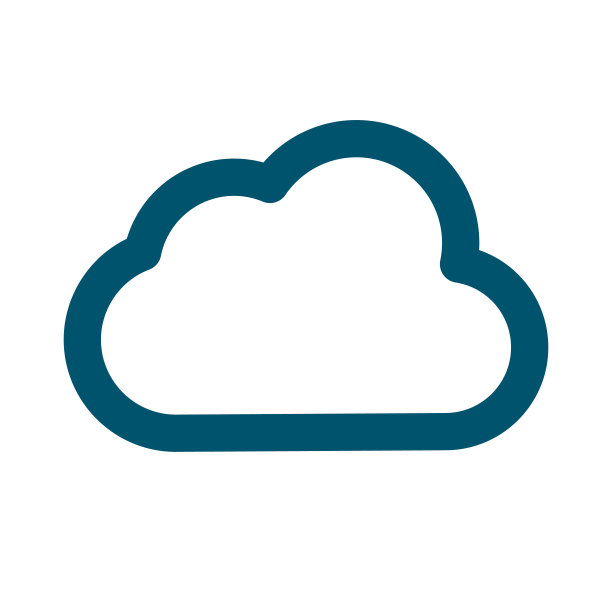 简单的云图标。多云的预测。向量。图片下载