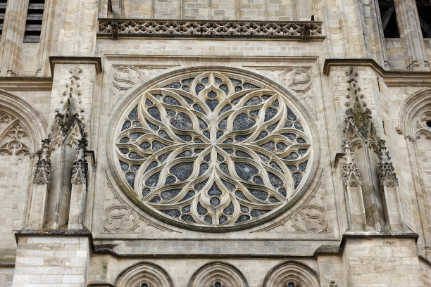 详细视图在城市波尔多，法国，典型的建筑和场景从该地区图片下载