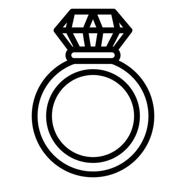 红宝石环线图标。戒指与宝石矢量插图隔离在白色。珠宝轮廓风格设计和应用程序。Eps 10。图片下载