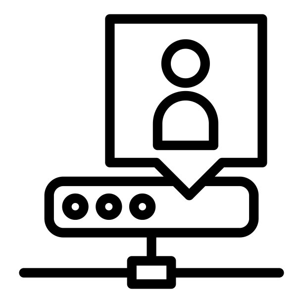 网络管理员线路图标。服务器管理员矢量说明孤立的白色。网络管理员大纲设计的风格和应用程序。图片下载