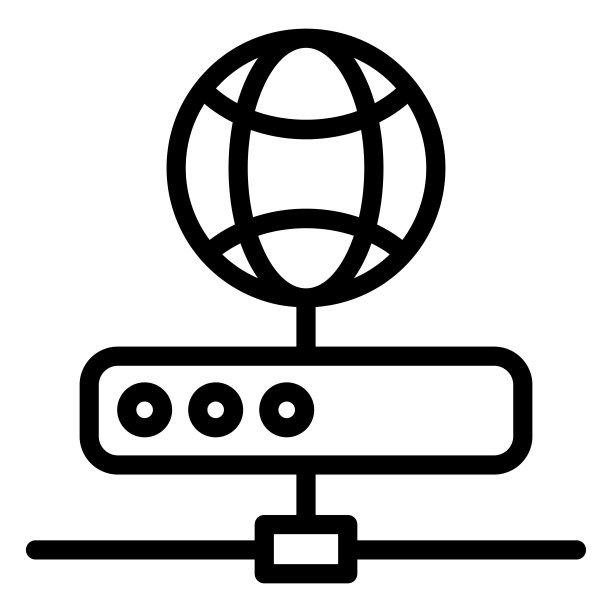 计算机服务器线图标。网络存储矢量插图隔离在白色。数据中心的轮廓样式设计和应用程序。图片下载