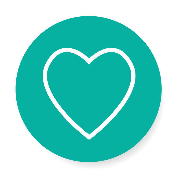 矢量图像的一个平面，线性的心脏图标。白色背景上孤立的心图片下载