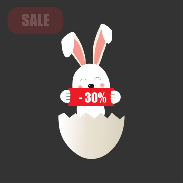 复活节设计元素和复活节销售徽章和标签在平面彩色风格。鸡蛋的插图，折扣，销售标签，折扣，赠送，现在用春天的颜色购物图片下载