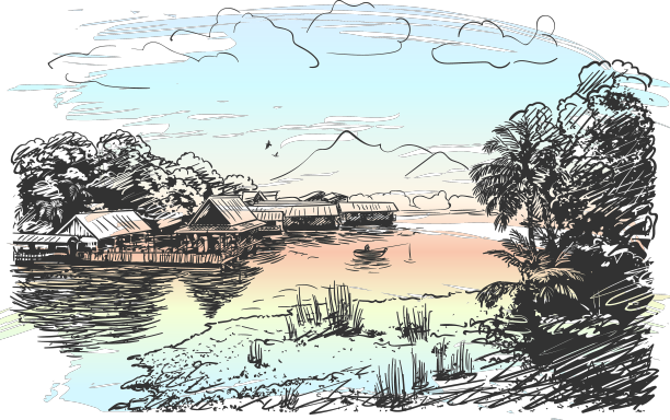 东南亚江景小品图片下载