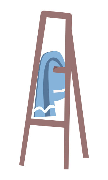 悬挂浴巾半平色矢量对象图片下载